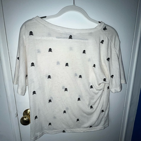 Gab Kate cream skull t-shirt, size M - Picture 3 of 4